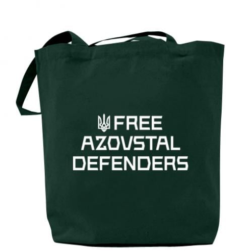 Шопер Free Azovstal Defenders 37х41 см Темно-зелений (18042289-16-205279)