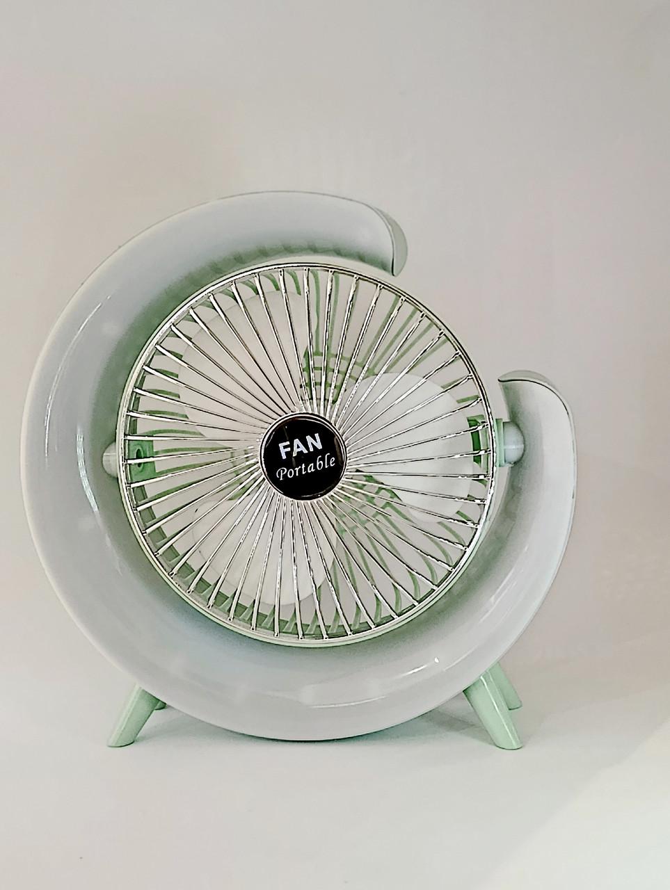 Вентилятор нічник на акумуляторі Зелений - фото 8