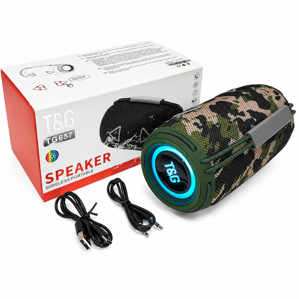 Портативна колонка T&G TG657 Bluetooth Сamouflage