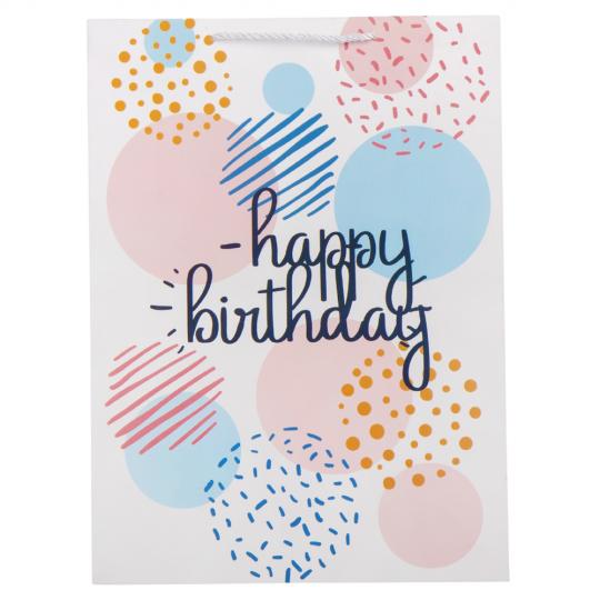 Подарунковий пакет Elisey Birthday 31х42 см 4 шт. Різнокольоровий 1 (9100-006)