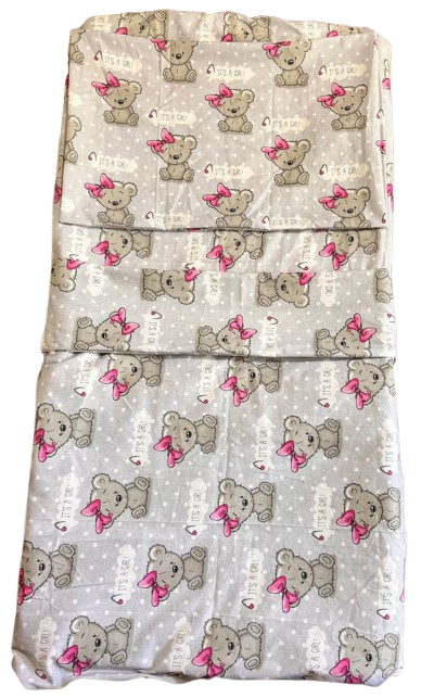 Комплект постельного белья детское 3в1 наволочка/пододеяло/простыни на резинке (1563)