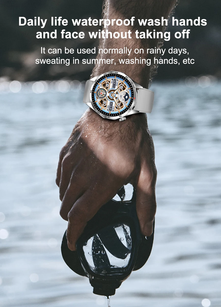 Смарт-годинник Lemfo GTS4-Y11 силіконовий ремінець Silver (18607) - фото 2