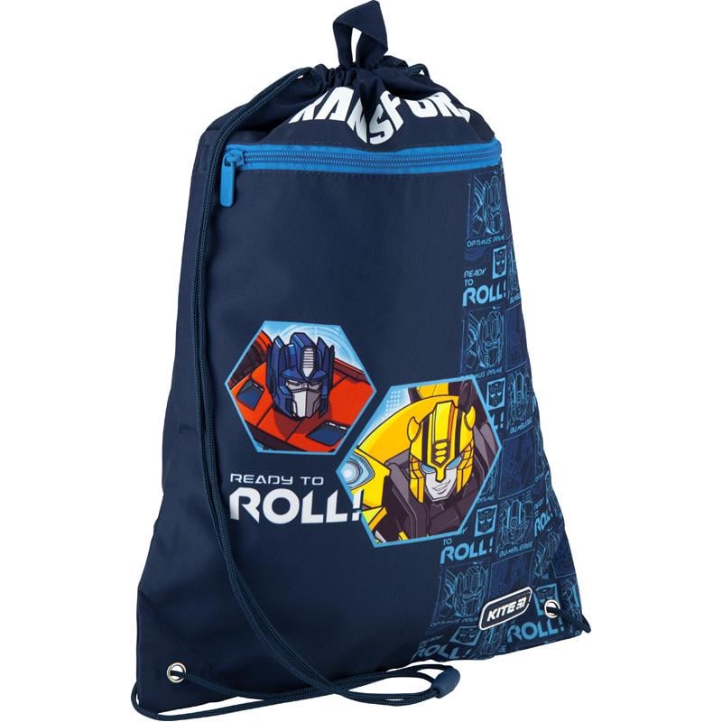 Сумка для обуви KITE Transformers с карманом 46x33 см Синий (TF20-601M-1)