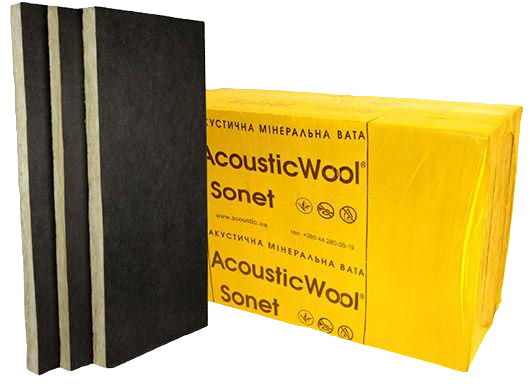 Плита гидрофобизированная AcousticWool Sonet P 1000х600х100 мм/2,4 м²