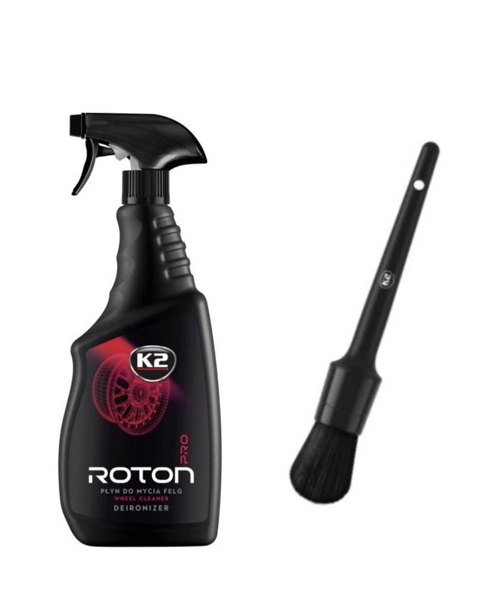 Набор для очистки колёсных дисков и колпаков К2 Roton PRO очиститель и щетка 750 мл (2917998380)