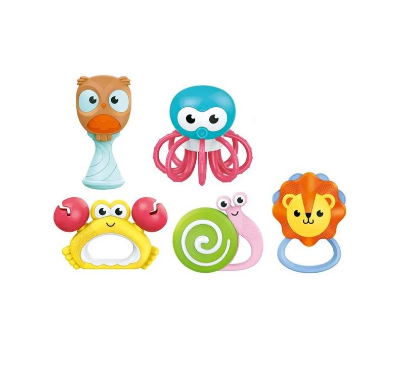 Набор погремушек Eco Friendly 5 погремушек/прорезыватель Multicolor (123963)