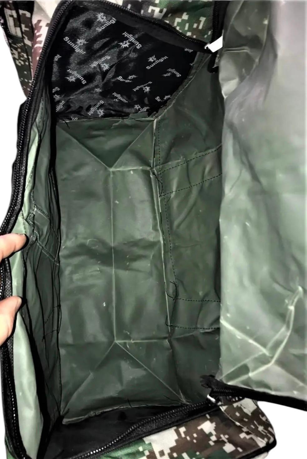 Сумка дорожная с боковыми карманами и длинным ремнем через плечо 70 л Камуфляжный (617) - фото 5