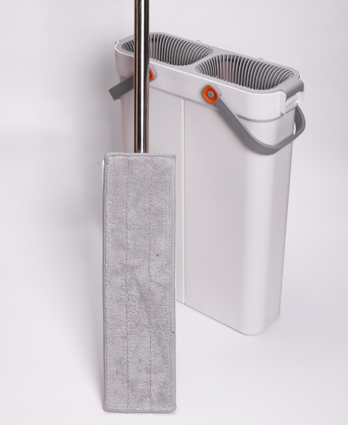 Комплект для прибирання швабра плоска та відро з 2 відсіками з віджимом Білий (HP-35015-18) - фото 3 Комплект для прибирання швабра плоска та відро з 2 відсіками з віджимом Білий (HP-35015-18) - фото 3