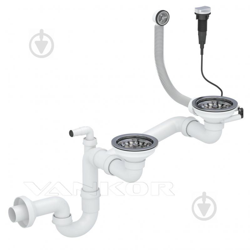 Сифон-Автомат Для Кухонной Мойки Vankor 3 ½, Двойной