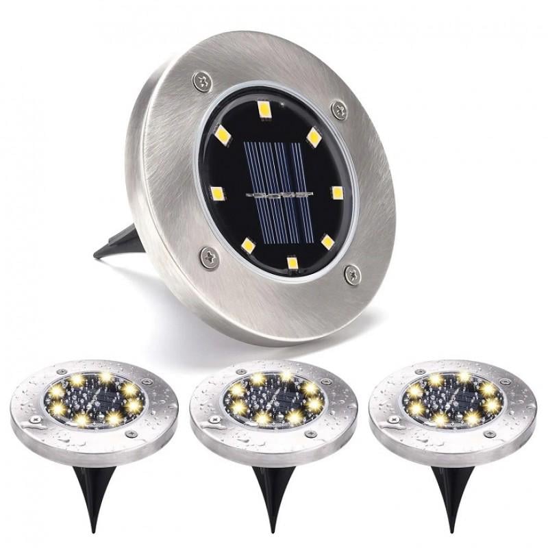 Садовий світильник Solar Disk Lights 5050 8 Led (546565) - фото 2