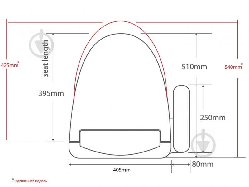 Кришка біде Quoss 7700 Q-7700 Білий - фото 4