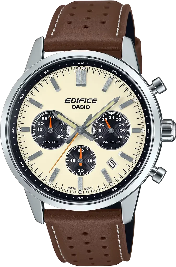 Наручные часы мужские Casio Edifice EFR-575L-7AEF со стальным корпусом/водозащитой 100 м Бежевый (3100234187)