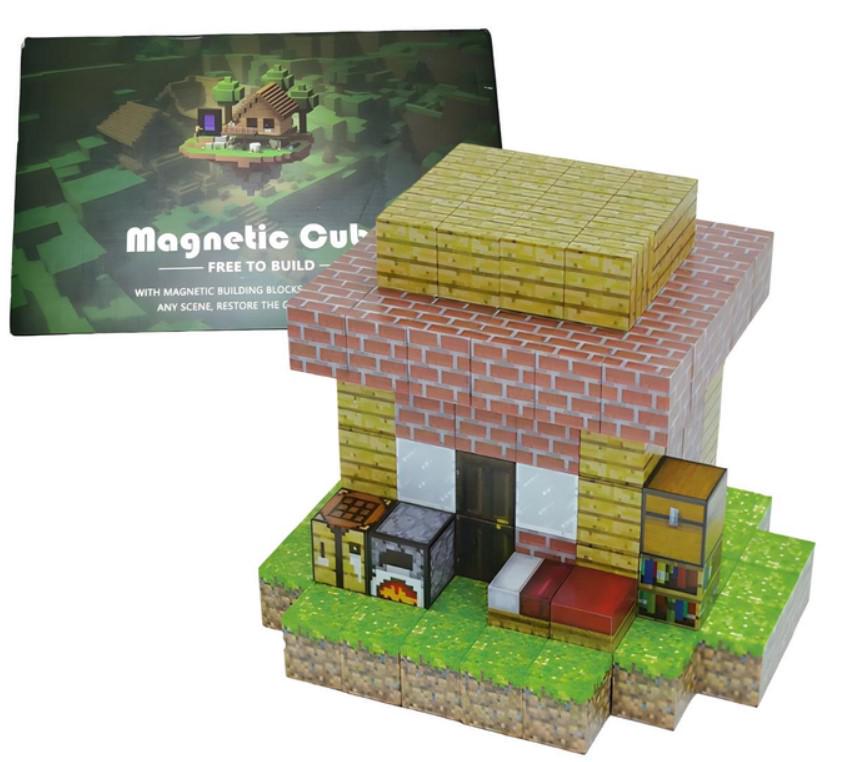 Конструктор Magnetic Cube Хатина з цегли з магнітними елементами 122 шт. (2104618676) - фото 12 Конструктор Magnetic Cube Хатина з цегли з магнітними елементами 122 шт. (2104618676) - фото 12