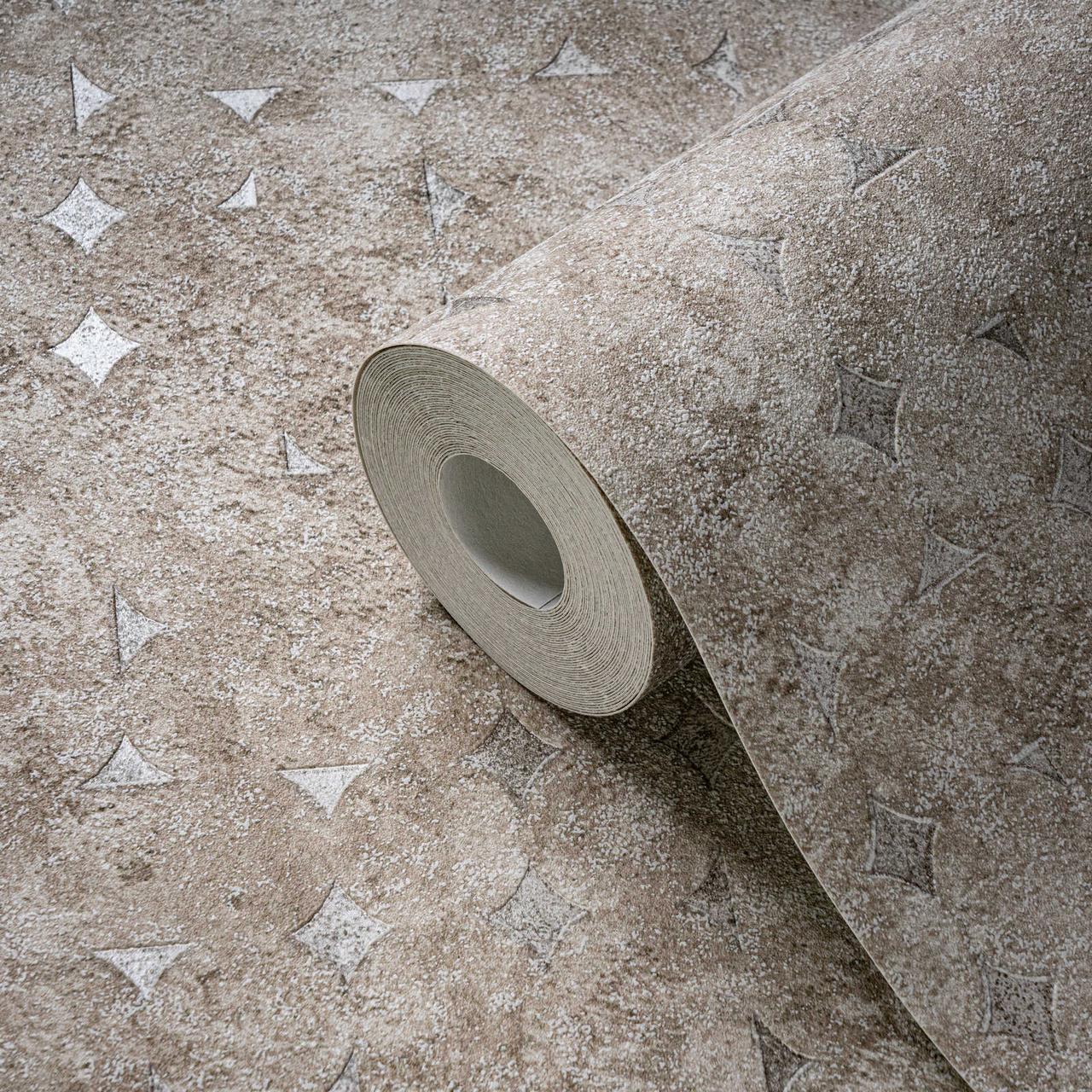 Обои флизелиновые AS Creation Metropolitan 39656-4 Фон винил горячего тиснения 0,53х10,05 м Оливковый