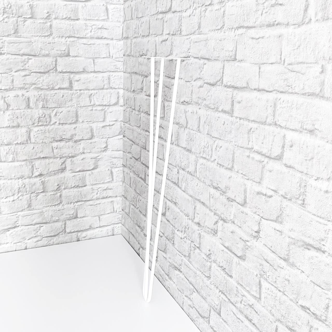 Ніжка шпилька потрійна Krei Hairpin Legs Н 750 мм прут повнотілий Д-10 Білий (НШ1003.75.1) - фото 3