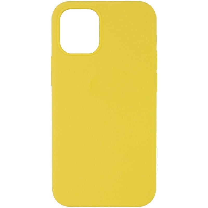Противоударный Чехол Silicone Case Full Protective (AA) NO LOGO для Apple iPhone 12 Pro Max (6.7") Желтый/Yellow