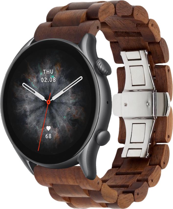 Ремешок деревянный WoodLock для Amazfit GTR 3 Brown (28690-30)
