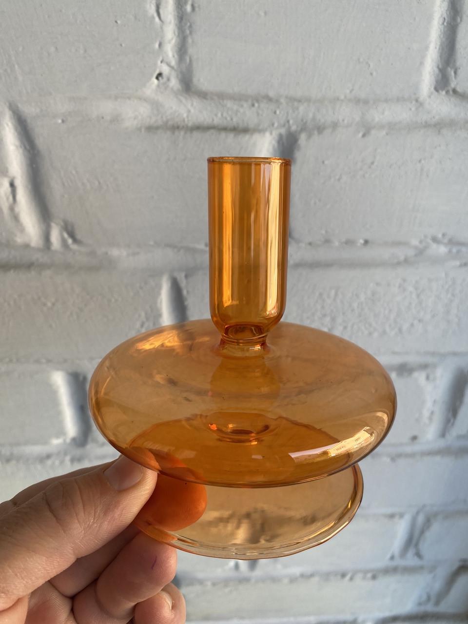 Подсвечник праздничный Remy-Decor Телли стеклянный для тонкой свечи 11 см Оранжевый - фото 3 Подсвечник праздничный Remy-Decor Телли стеклянный для тонкой свечи 11 см Оранжевый - фото 3