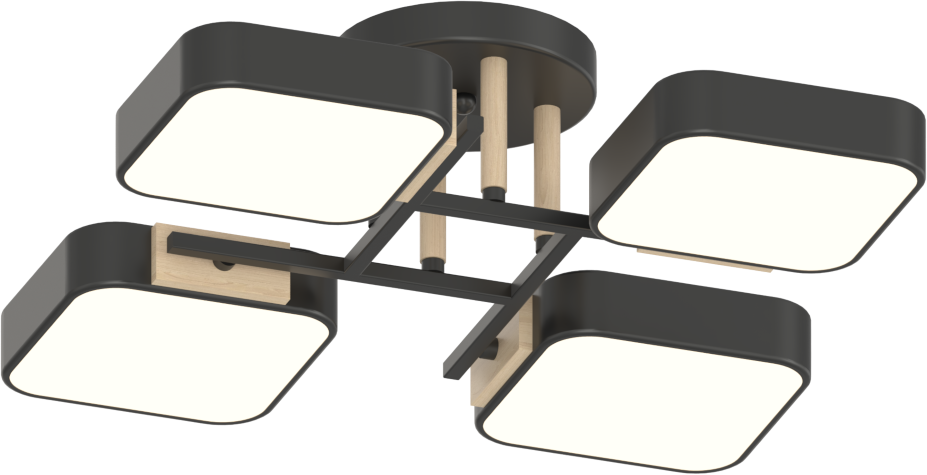 Люстра Valeso XI3352-4 Черный/Дерево