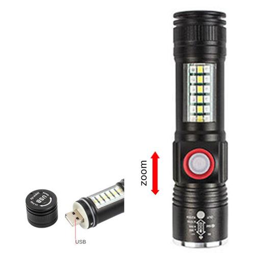 Ліхтар акумуляторний SY-1903C-P50-SMD-RGB Alarm zoom mUSB з ремінцем (557528) - фото 2