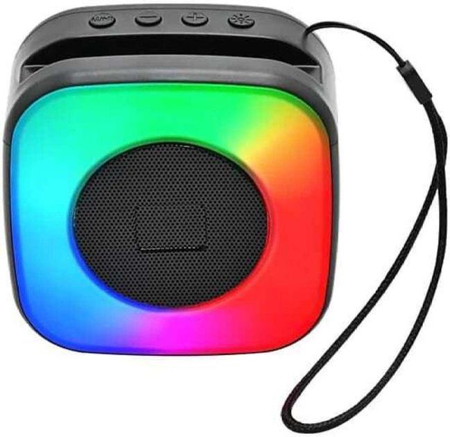 Колонка беспроводная портативная SPS LX-01 RGB подсветкой и подставкой для телефона Black