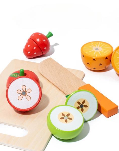 Дерев'яний набір фруктів для нарізки на магнітах з коробкою дошками ножами коробкою дошками - фото 3 Дерев'яний набір фруктів для нарізки на магнітах з коробкою дошками ножами коробкою дошками - фото 3