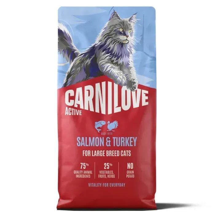 Корм сухий Carnilove Active Salmon & Turkey Large Breed для кішок великих порід лосось та індичка 6 кг (173717)