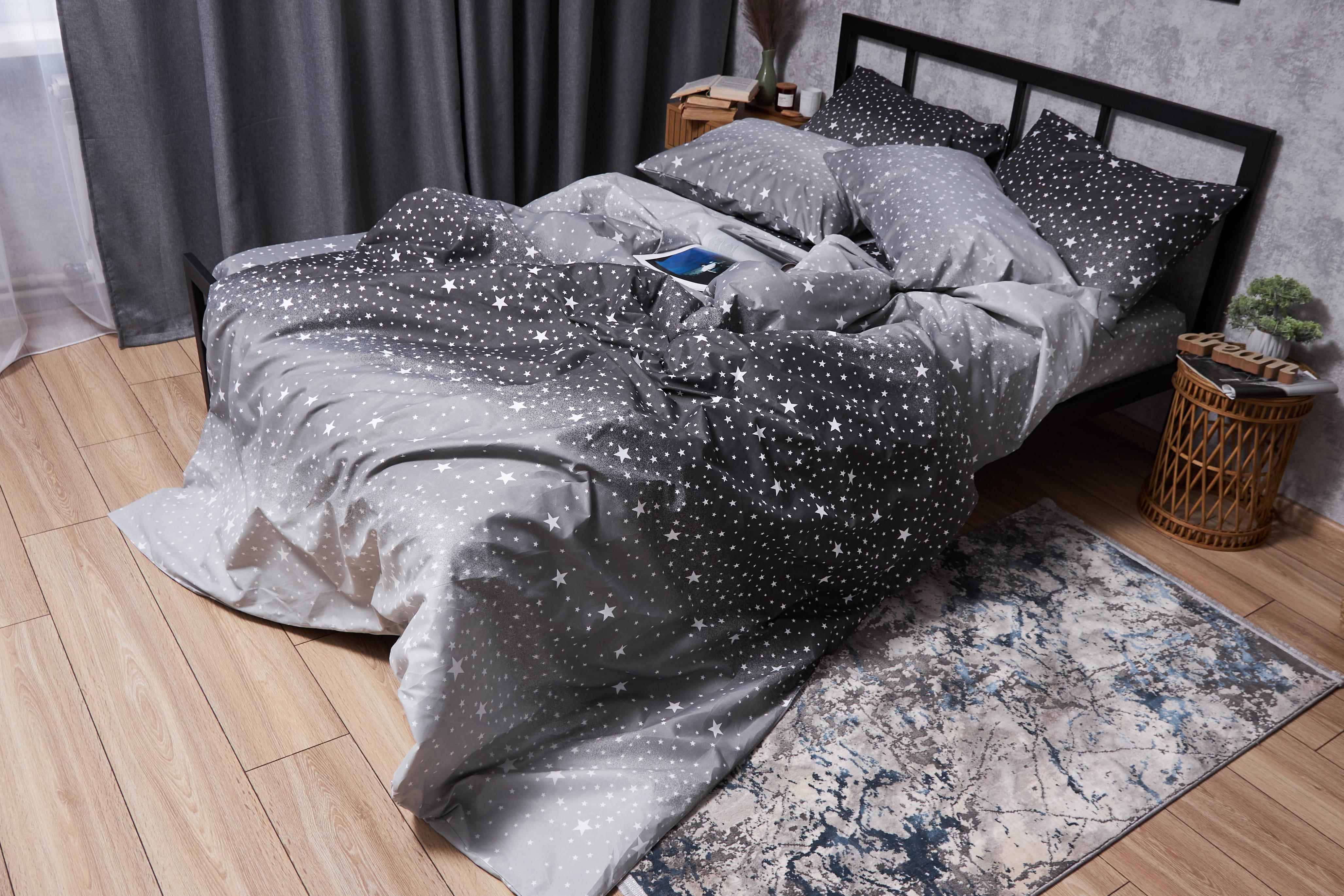 Комплект постельного белья Moon&Star Premium Starry Night микросатин семейный 143х210 см 50х70/4 шт. (MS-820005138) - фото 7