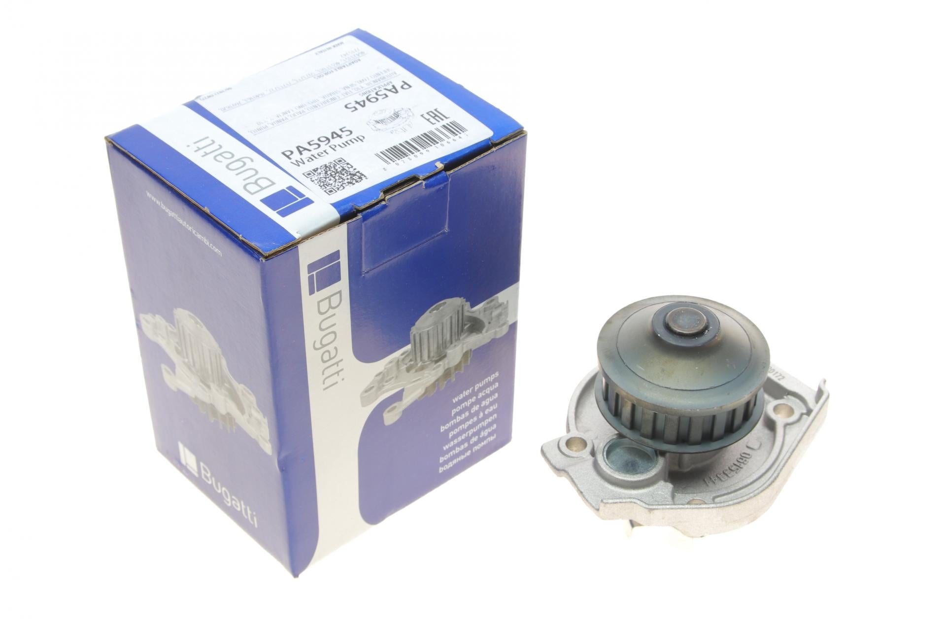 Помпа воды Bugatti Fiat Palio 1.2 96-/Panda 0.8-1.1 86-04/Punto 1.1-1.2 93-00/Tipo 1.1/Uno 1.0 86-93 20z PA5945