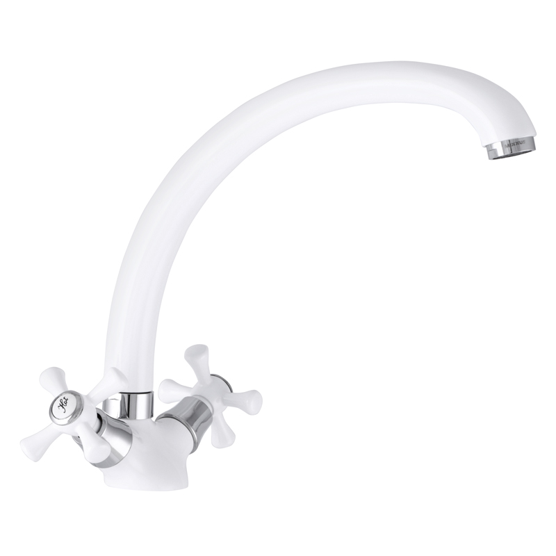 Смеситель кухонный MIXXUS Omega 273 Белый (MI2766)