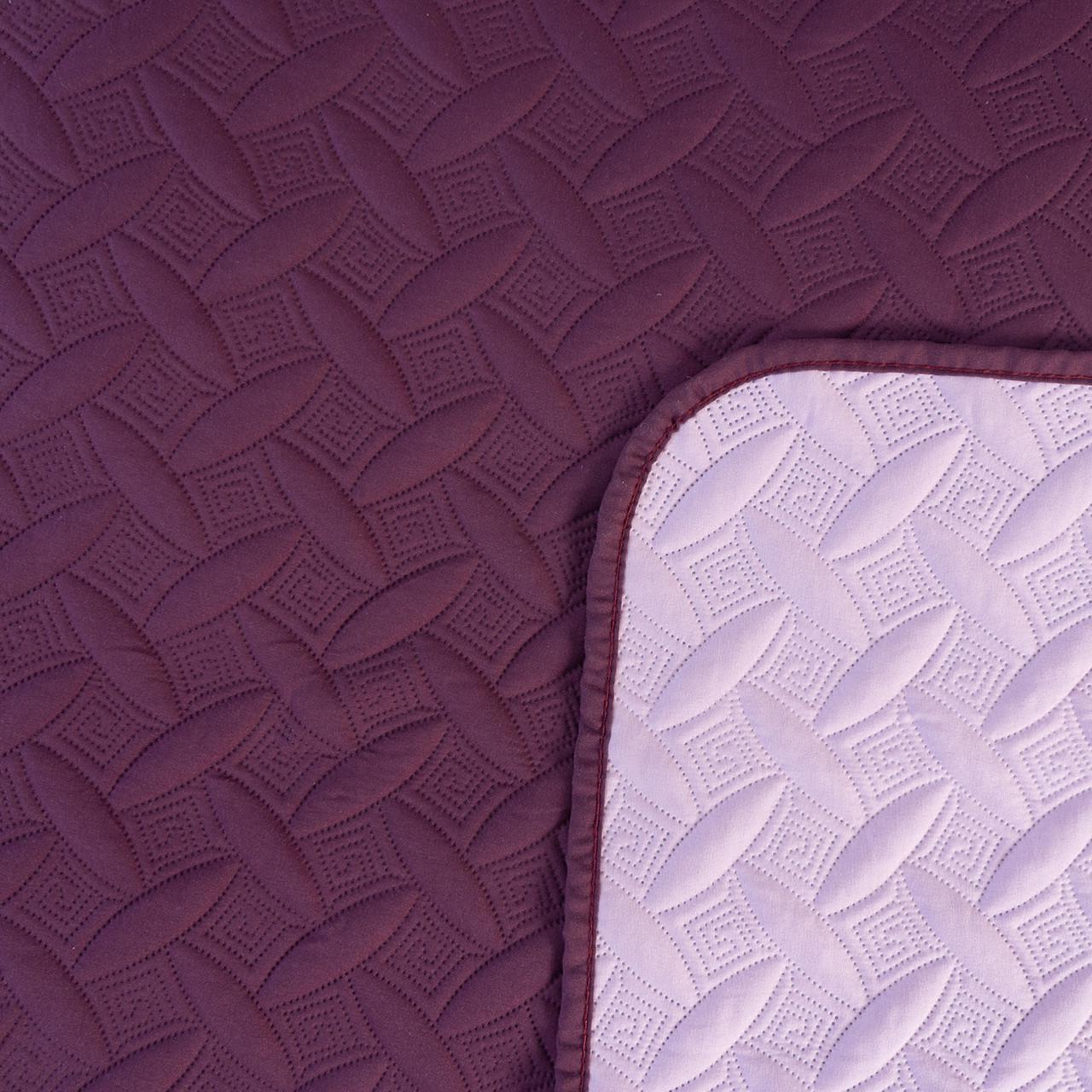 Покривало та наволочка 1 шт. полуторне 150х210 см Бордовий вінтаж - фото 2 Покривало та наволочка 1 шт. полуторне 150х210 см Бордовий вінтаж - фото 2