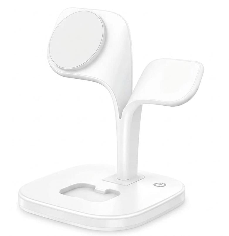 Зарядная станция беспроводная COLSUR 5в1 с магнитной фиксацией 15 Вт с LED-подсветкой и адаптером Зарядная станция беспроводная COLSUR 5в1 с магнитной фиксацией 15 Вт с LED-подсветкой и адаптером