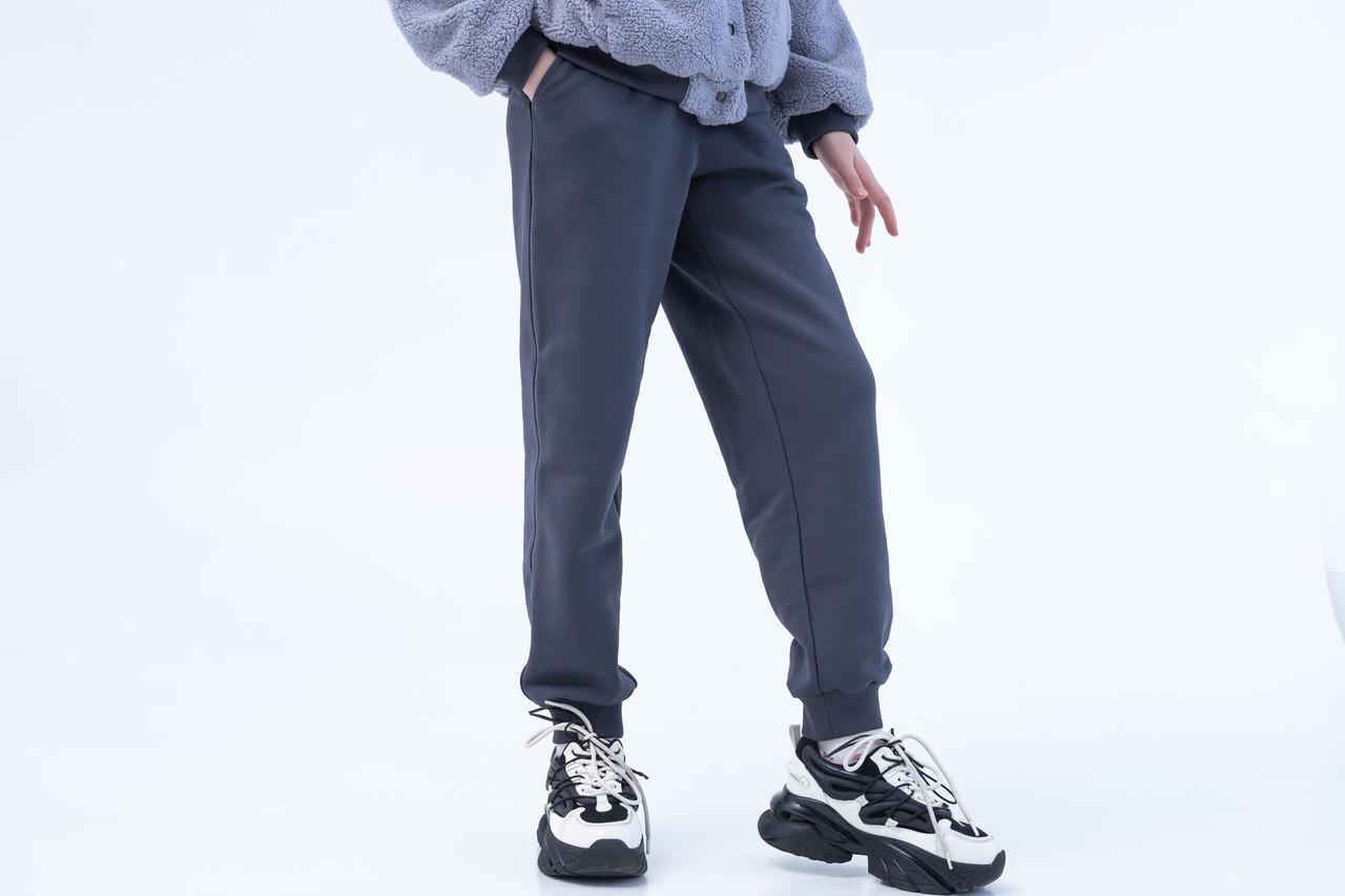 Джоггеры детские для девочки Графитовый (VT-24-10050-Noa-146)