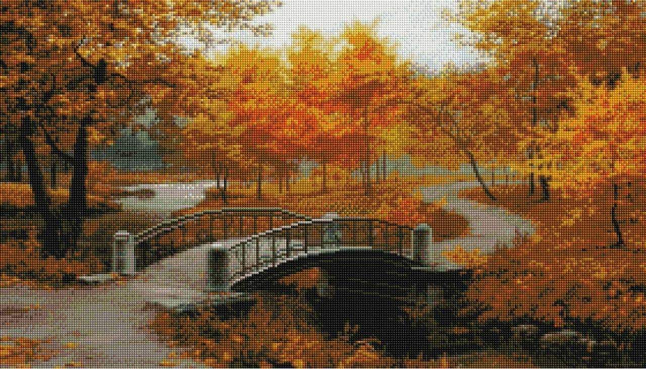 Алмазная мозаика ColorArt Красивая осень 40х70 см (SS804)