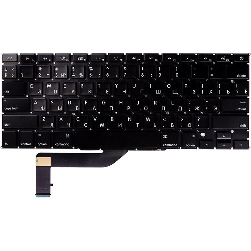 Клавиатура Power для ноутбука APPLE MacBook Pro Retina 15" 1398 без фрейма Черный