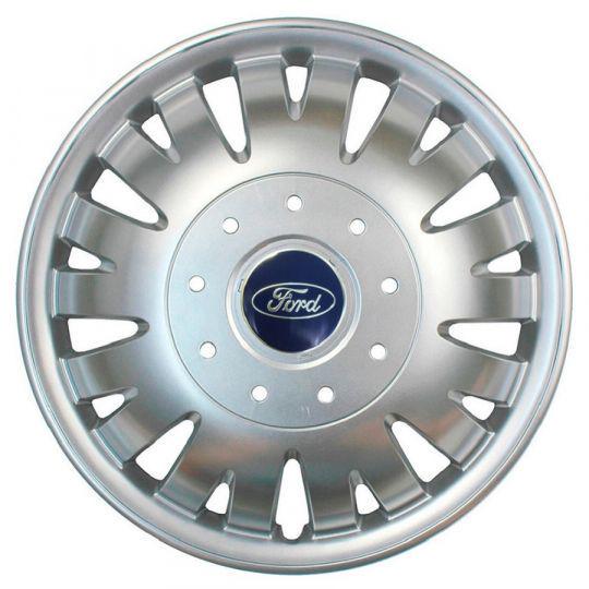 Ковпаки автомобільні SKS 410 R16 з логотипом Ford 4 шт. Сріблястий