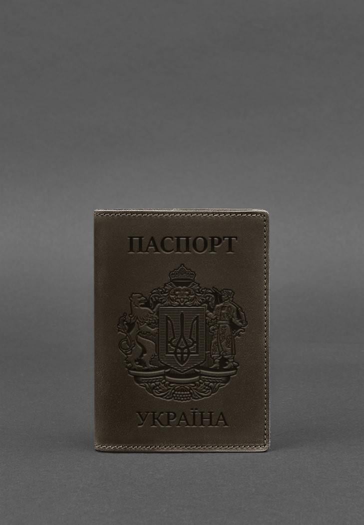 Обложка кожаная для паспорта с украинским гербом Темно-коричневый (A-026783) Обложка кожаная для паспорта с украинским гербом Темно-коричневый (A-026783)