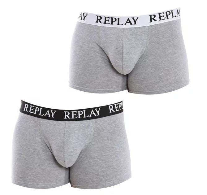 Трусы боксеры мужские анатомические Replay 2 шт. М Серый (102576527) - фото 1 Трусы боксеры мужские анатомические Replay 2 шт. М Серый (102576527) - фото 1