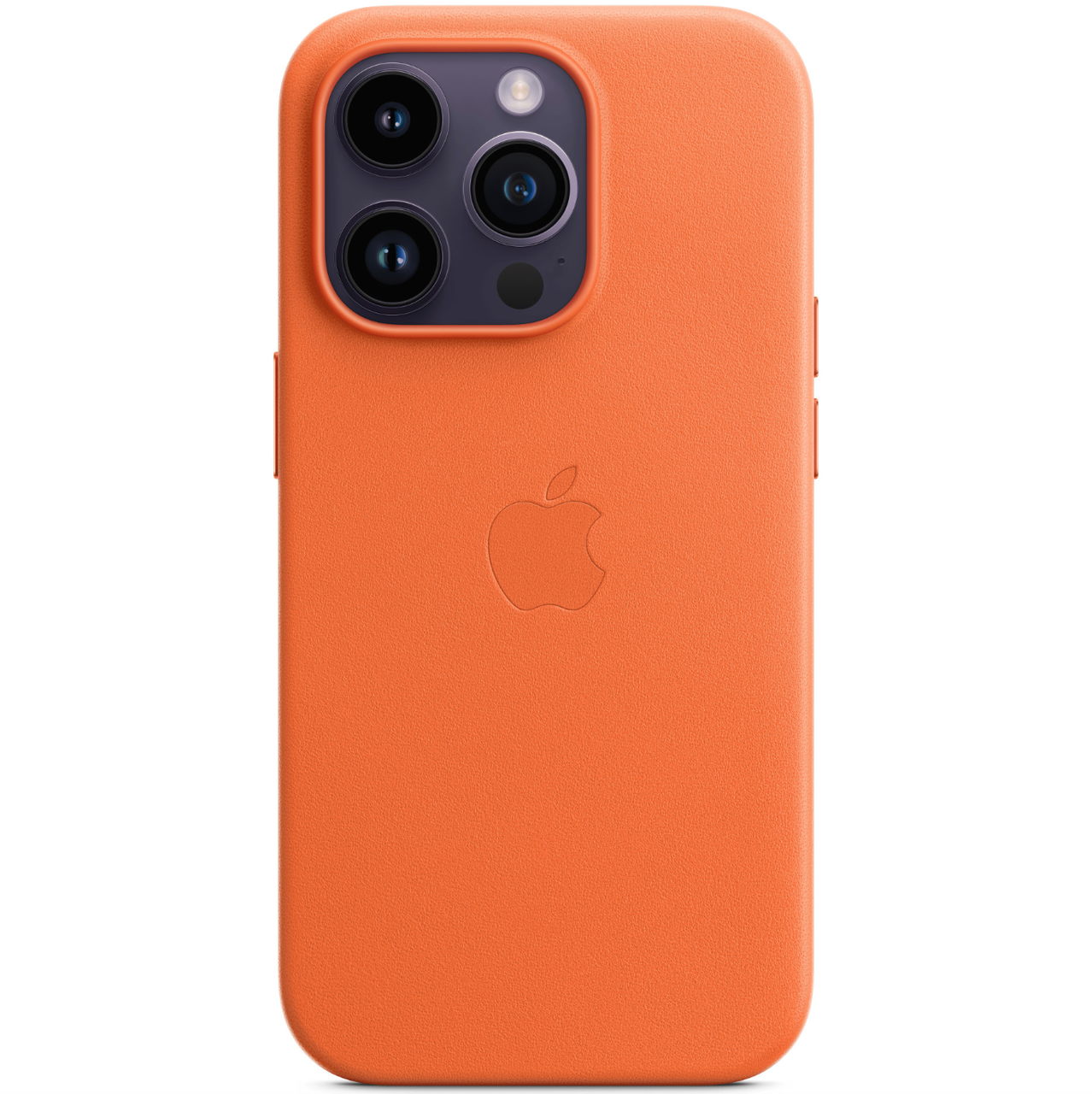 Шкіряний чохол-накладка Apple Leather Case with MagSafe for iPhone 14 Pro, Orange (HC)