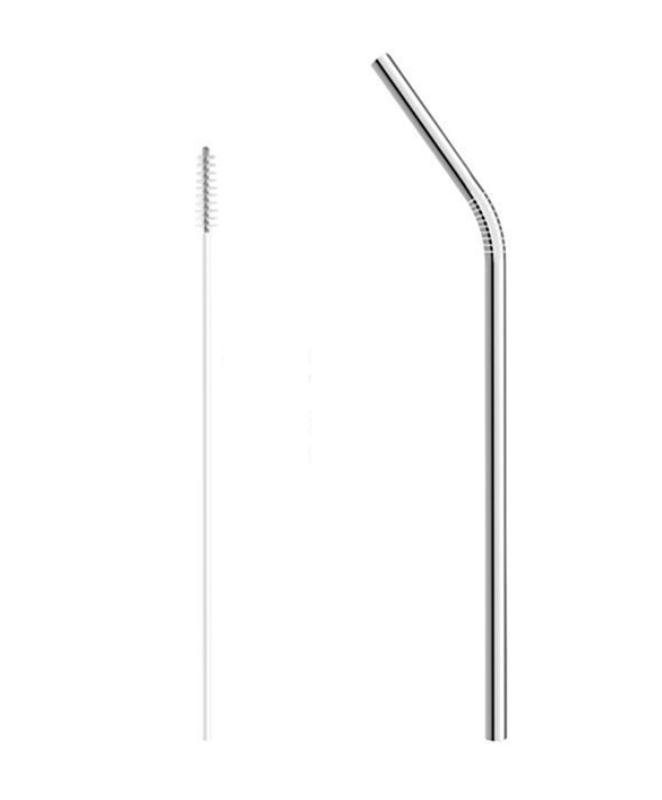 Трубка для коктейлей и напитков нержавеющая сталь Серебристый (30742379) Трубка для коктейлей и напитков нержавеющая сталь Серебристый (30742379)