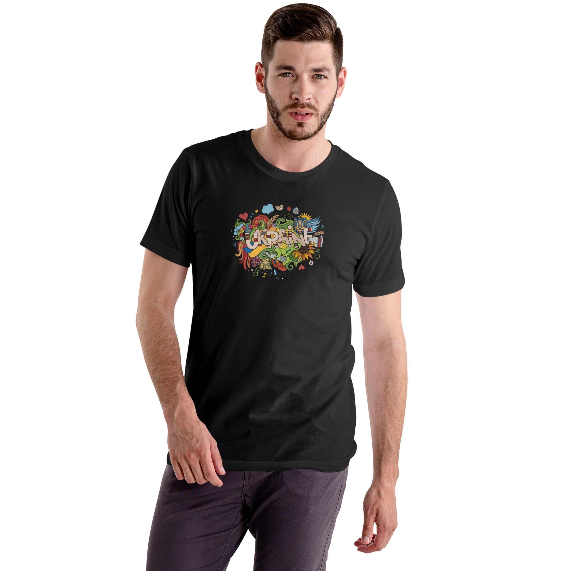 Футболка чоловіча Bramble з принтом "Ukraine" L Чорний (FTBLKCHBRMBL451)