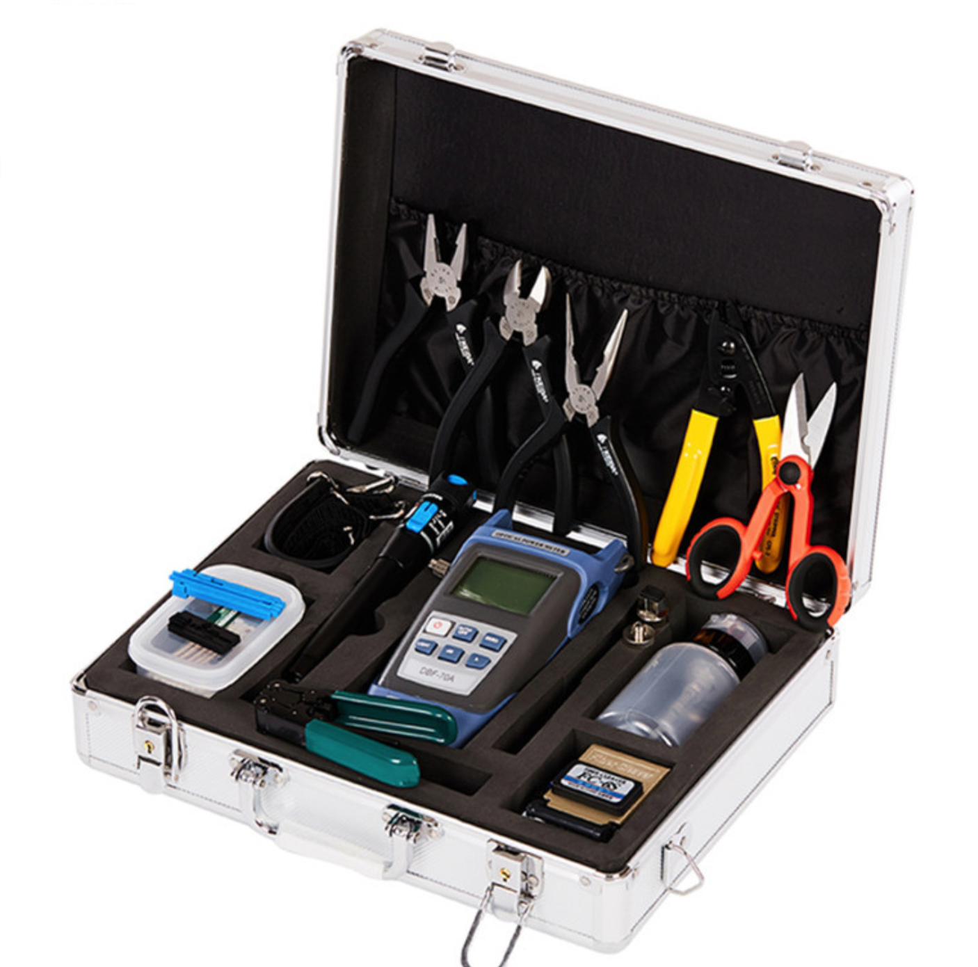 Набор инструментов для оптического кабеля VOLTRONIC FC-6S 15в1 металлический кейс (YUT_V2497)