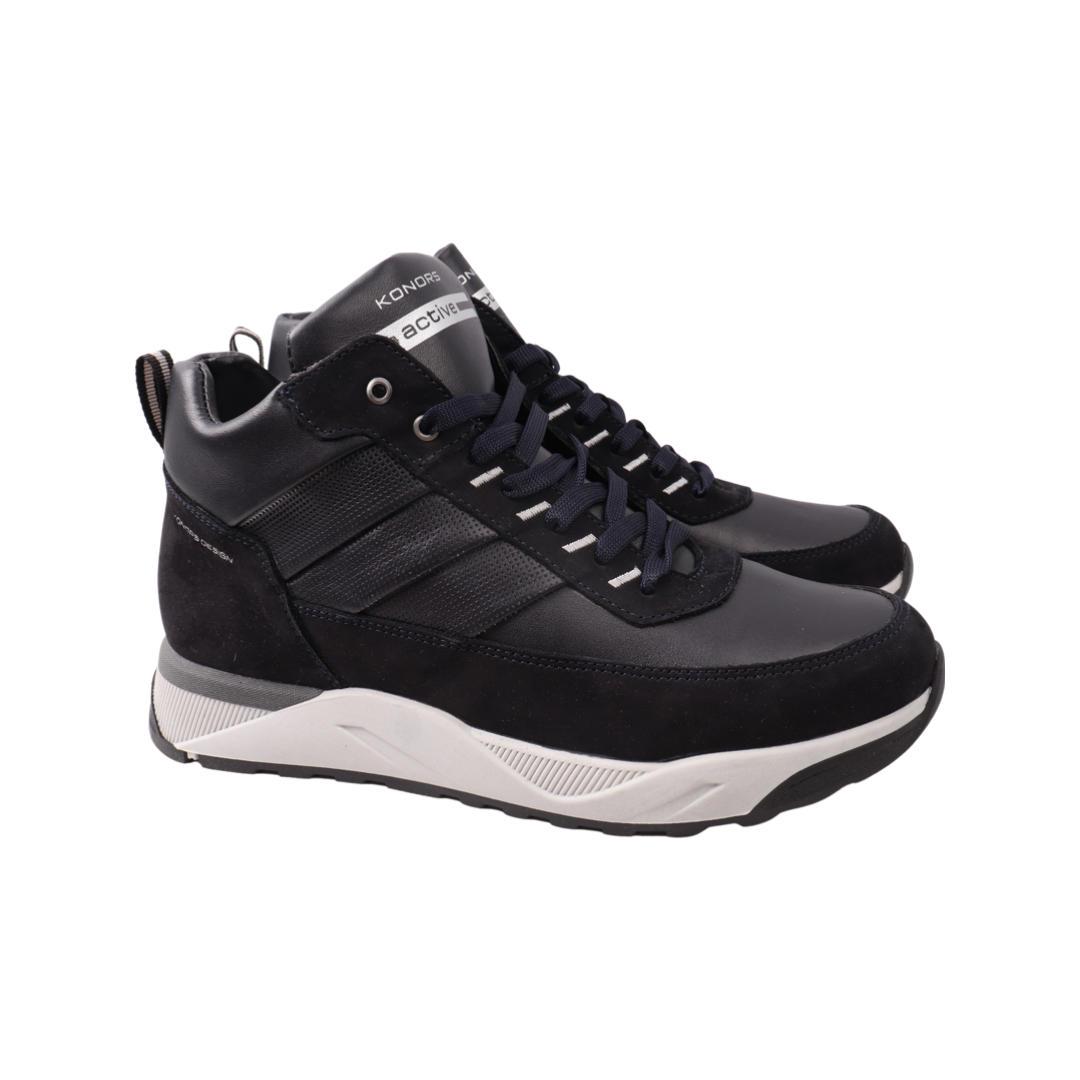 Ботинки мужские Konors из кожи р. 45 Синий (566-22ZHS)