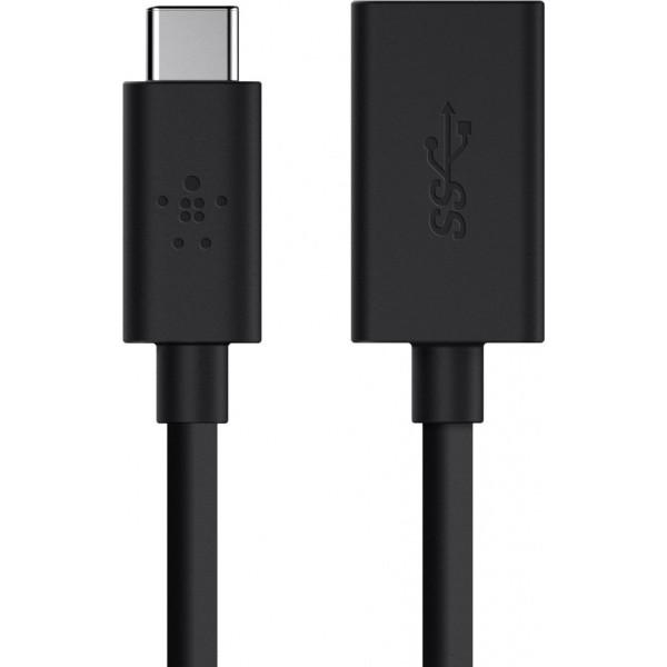 Переходник Belkin USB 3.0 CM/AM 0.14м, Black (F2CU036btBLK) - фото 3