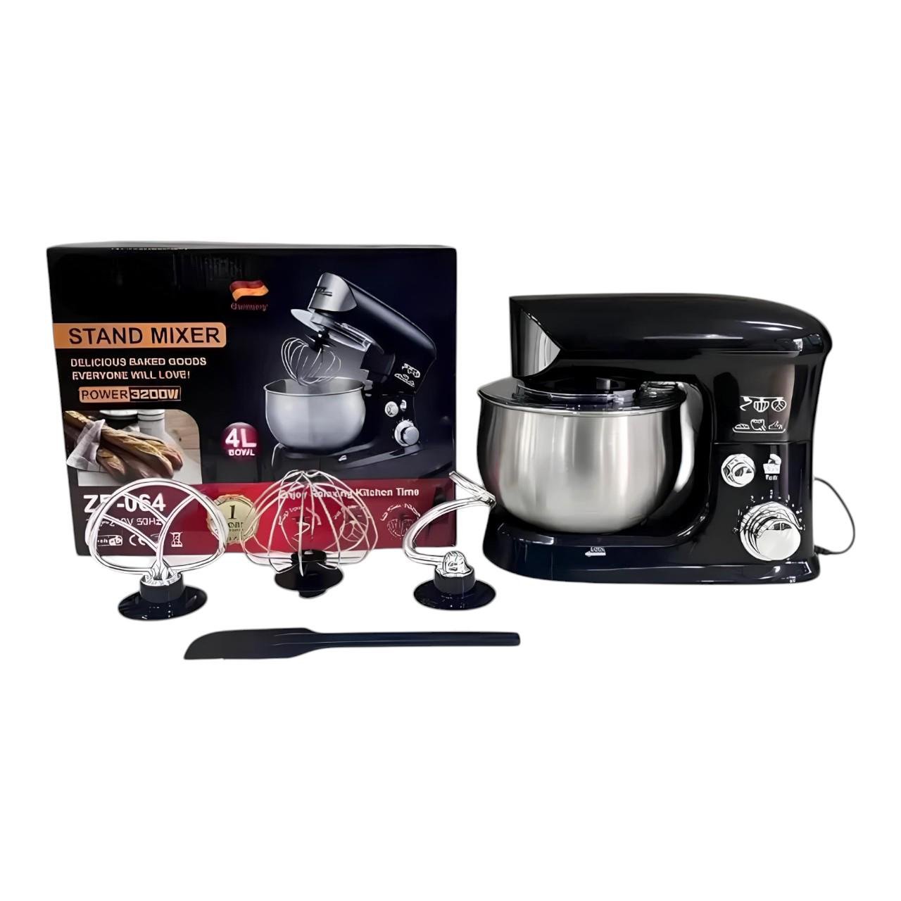 Тістоміс Zepline кухонний з чашею та імпульсним режимом 3200 Вт 2,8 л Чорний (ZP-064) - фото 9 Тістоміс Zepline кухонний з чашею та імпульсним режимом 3200 Вт 2,8 л Чорний (ZP-064) - фото 9