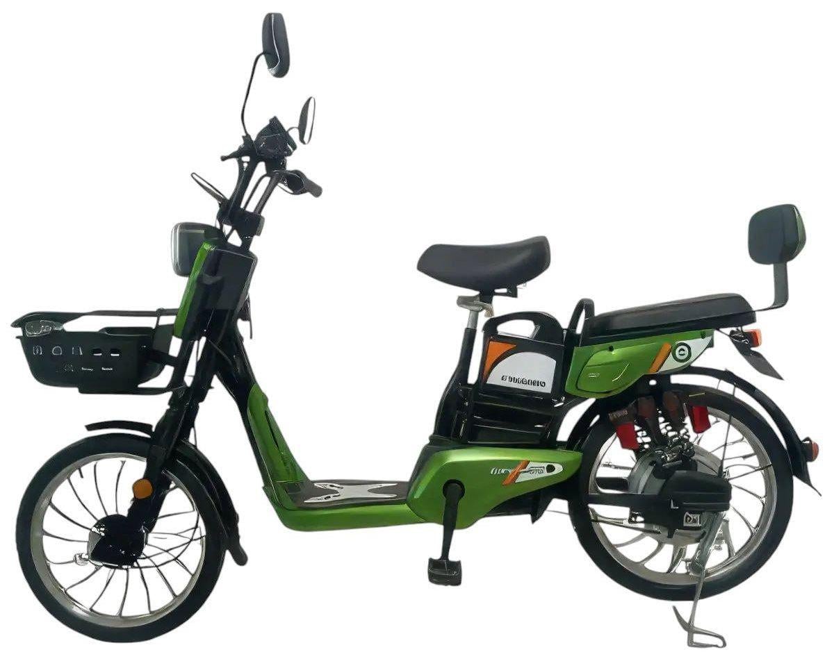 Електровелосипед Crosser Gamma двомісний з кошиком і PASS-системою 48V 12Ah 450w Зелений (25344447)