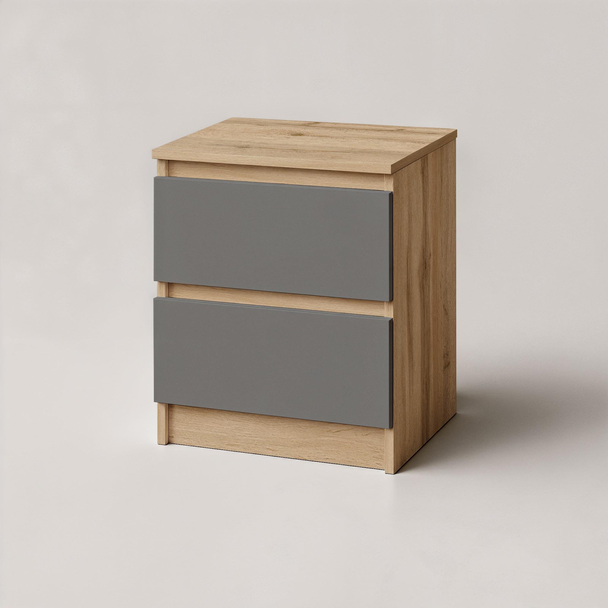 Тумба прикроватная FT-225 400x400x530 мм Дуб Аппалачи/Антрацит (26844433) - фото 2 Тумба прикроватная FT-225 400x400x530 мм Дуб Аппалачи/Антрацит (26844433) - фото 2