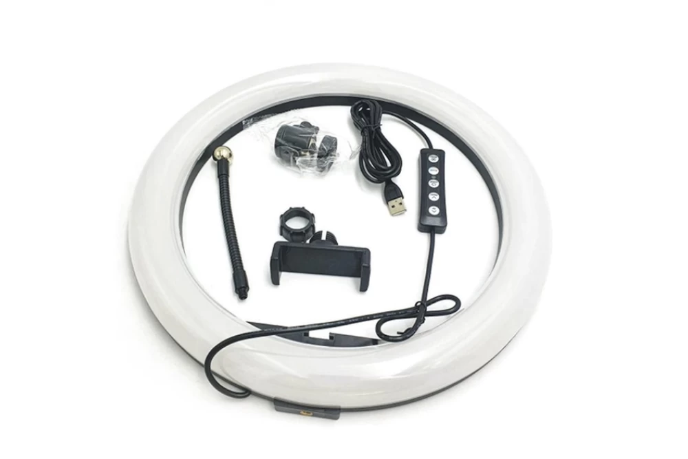 Набор блоггера кольцевая LED лампа RL-14 36 см/штатив 2 м/держатели для телефона и пульт ДУ (23252125) Набор блоггера кольцевая LED лампа RL-14 36 см/штатив 2 м/держатели для телефона и пульт ДУ (23252125)