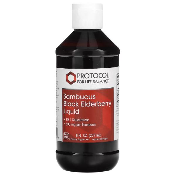 Натуральная добавка Protocol for Life Balance Sambucus Black Elderberry Liquid Бузина 237 мл/47 порций (23712890) Натуральная добавка Protocol for Life Balance Sambucus Black Elderberry Liquid Бузина 237 мл/47 порций (23712890)