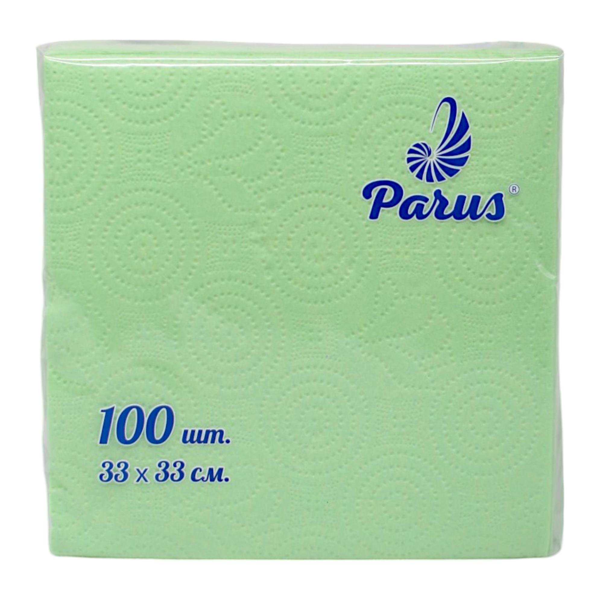 Салфетки бумажные Parus 1 слой 33x33 см 100 шт. Зеленый (НФ-00007439)